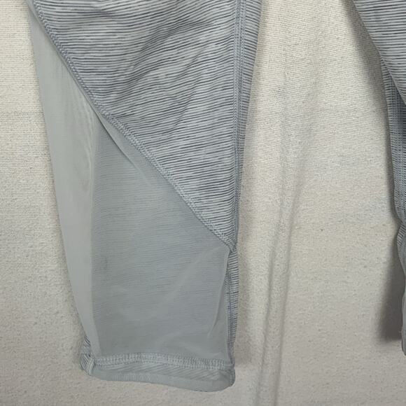 Lululemon womens size 6 run with the sun crop leggings white space nimbus luxtre - Picture 9 of 11